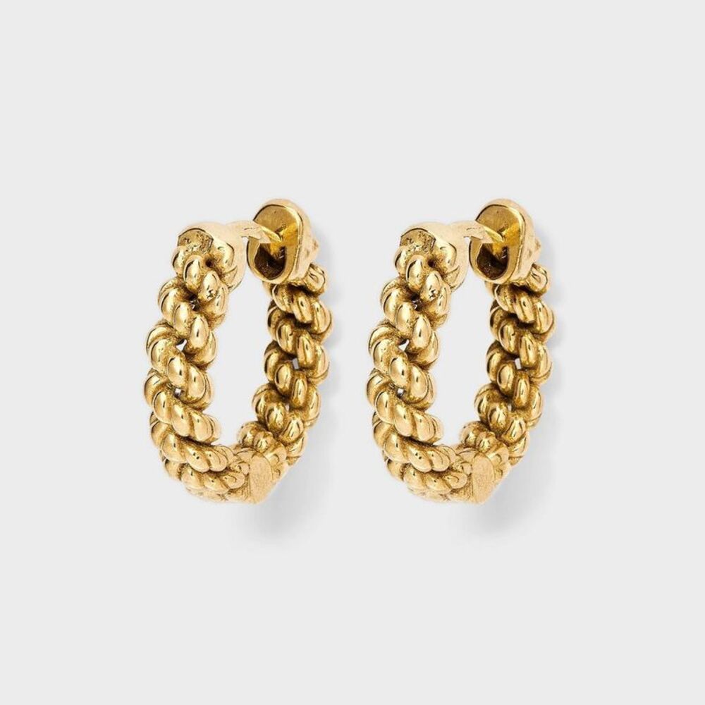 Hey Harper -  Waterproof Holly Huggie Earrings - Gold Gold